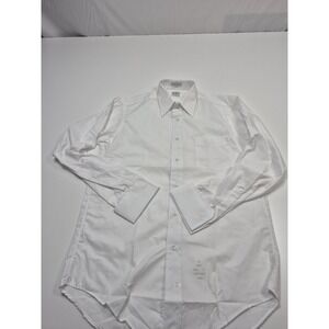 Sero Dress Shirt Mens 15 32/33 White Solid Classic Fit Easy Care French Cuff